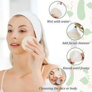 Facial <b>Loofah</b> Pads Different Size Round Complexion Natural <b>Loofah</b> Facial Discs Exfoliating Facial <b>Loofah</b> Skin Scrub Sponge - Product Image 2