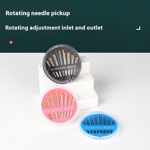 30Pcs Vàng Đuôi 1Mm Thép May Kim Phong Cách Đơn Giản Màu Đen Khâu Tay Kim Hộp Nhựa Chủ Đề Thiết Lập Phụ Kiện Cho Hộ Gia Đình - Product Image 4