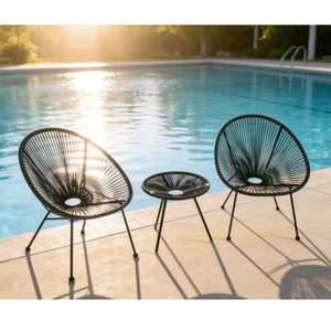 Muebles de Exterior e Interior Personalizados al por Mayor, Muebles Ligeros para Jardín y Sala de Estar, Conjuntos de Mesa y <span class=keywords><strong>Sillas</strong></span> de Ratán Sintético - Product Image 4