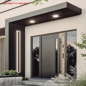 Portes <span class=keywords><strong>d</strong></span>'<span class=keywords><strong>entrée</strong></span> en aluminium pour villas de villégiature, conformes aux normes européennes, portes pivotantes en aluminium pour la maison - Product Image 6