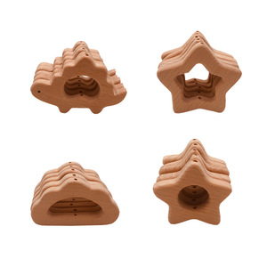 Massaggiagengive Naturale a Forma di Animale Carino in Legno Massello Puro per Sollievo Dolori Gengivali e Cura Orale del Neonato - Product Image 4