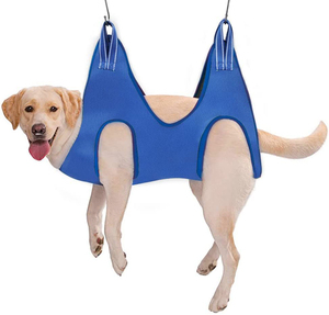 Hamaca Transpirable para Peluquería Canina, Bolsa de Sujeción Resistente con 2 Ganchos para Perros Pequeños, Arnés de Hamaca para Peluquería de Mascotas - Product Image 1