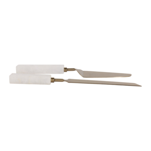 Set di coltelli e spatole da portata con manico in quarzo per dessert - Product Image 5