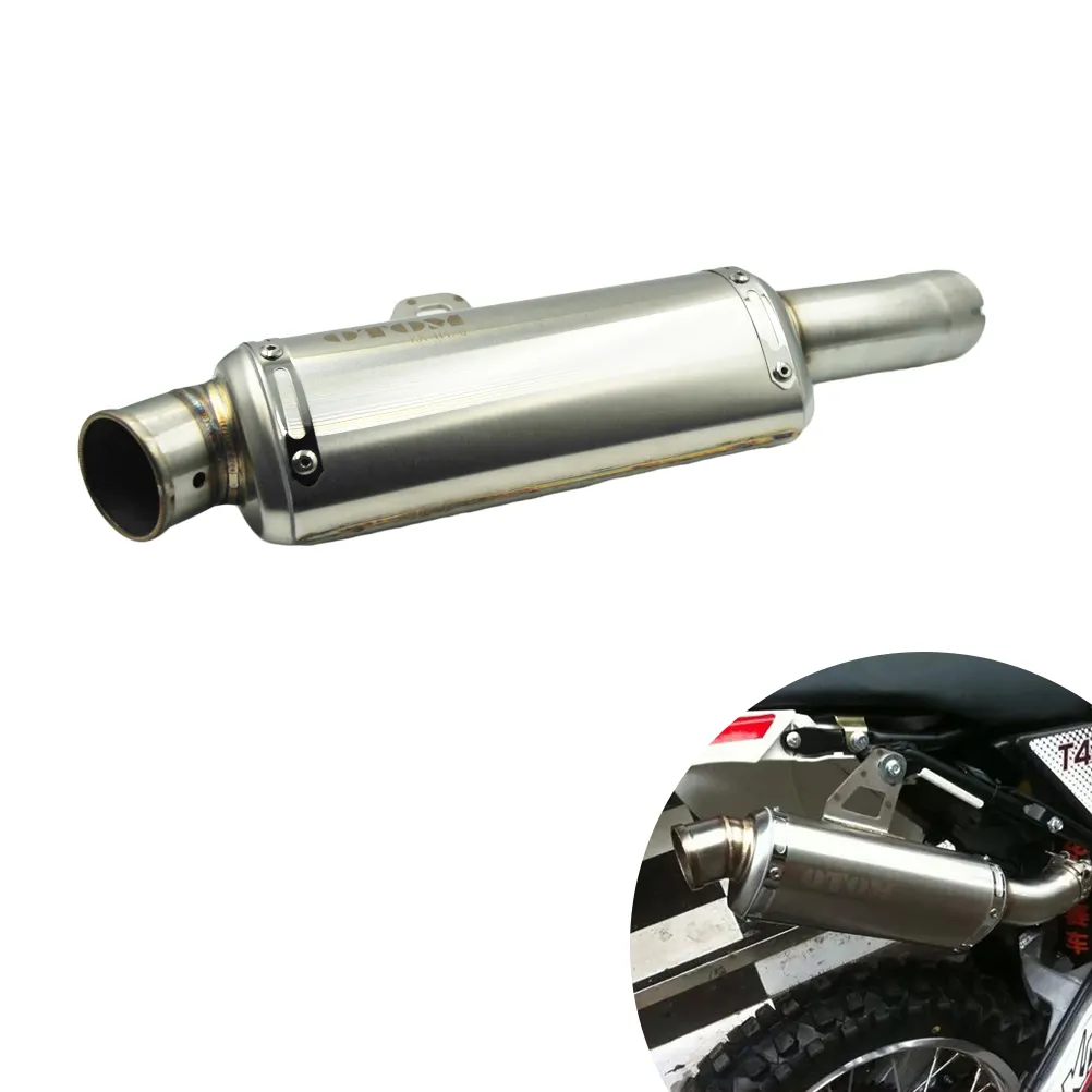 OTOM Stainless Steel Dirt Bike Motorcycle Exhaust Muffler For KAYO T4 T6