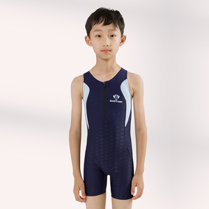 <span class=keywords><strong>Maillot</strong></span> <span class=keywords><strong>de</strong></span> <span class=keywords><strong>bain</strong></span> une pièce pour enfants, manches courtes, jambes courtes, fermeture éclair avant, nylon et élasthanne, protection anti-éruption cutanée, plusieurs couleurs, OEM personnalisé - Product Image 4