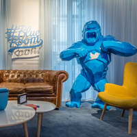 Statue de gorille de King Kong en résine moderne et créative personnalisée Style nordique Animal personnalisé Art déco Pop Art caractéristique