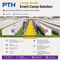 Maison conteneur, unité d'hébergement modulaire, solution de camping pour événements à grande échelle