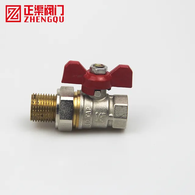 Good Quality butterfly handle female and male connection water valves ball valve pn-25