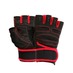OEM Amazon sıcak satış yüksek kalite özelleştirilmiş spor eldivenleri halter yarım parmak eldiven