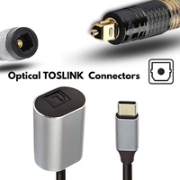 Câble adaptateur USB Type C Toslink femelle SPDIF, câble audio USB C vers SPDIF PCM à fibre optique