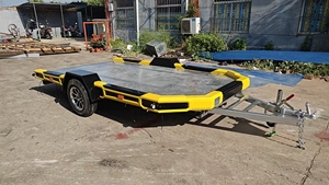 <span class=keywords><strong>Remorque</strong></span> de voiture en acier à <span class=keywords><strong>double</strong></span> essieu 8x5 de qualité supérieure - Product Image 3