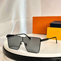 Lunettes de soleil unisexes surdimensionnées vintage à monture carrée, verres gris dégradés, protection UV400, miroir PC