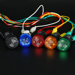AD22-22SM LED chỉ báo tín hiệu đèn thí điểm với buzzer Đen - Product Image 6