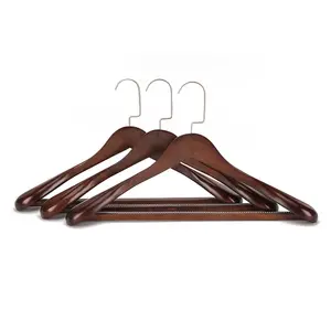 Low Price Factory Wholesale Wood Uniform Hangers with wood Clips