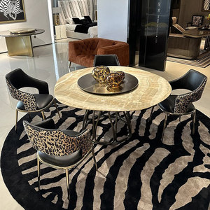 Chaise de salle à manger en cuir et acier inoxydable de luxe léger, style moderne simple, pour la maison, le loisir, le bureau, designer haut de gamme, villa, <span class=keywords><strong>restaurant</strong></span> italien - Product Image 2