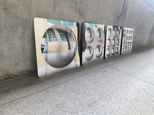 Panel de Espejo Decorativo Art Deco de Plástico Irrompible con 1 Burbuja y Luz LED Disco - Product Image 6