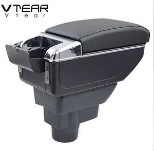 Vtear Elegante Caja de Almacenamiento para Reposabrazos Delantero de Coche de Cuero PU ABS con Portavasos USB, Accesorios Interiores para Opel <span class=keywords><strong>Corsa</strong></span> D 2011-2013 - Product Image 4