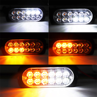 Lampu Darurat Peringatan Bahaya Konstruksi Mobil Super Terang Warna Amber Putih Shinemien SM202-12D 12-24V 12 LED IP68 Tahan Air