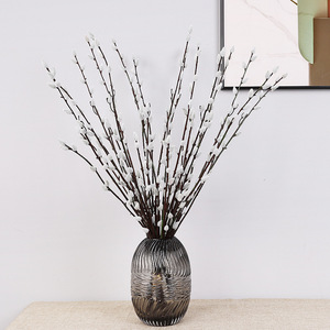 Branches de saule argenté, fleurs artificielles, 70 cm, plastique blanc, décoration de mariage, décoration intérieure, arrangement de vase - Product Image 4