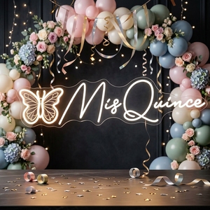 Letrero <span class=keywords><strong>de</strong></span> Neón 'Mis Quince', Decoración <span class=keywords><strong>de</strong></span> Pared, Letrero LED <span class=keywords><strong>de</strong></span> Neón Personalizado 'Mis Quince', Regalos <span class=keywords><strong>de</strong></span> Cumpleaños, Letreros <span class=keywords><strong>de</strong></span> Neón Personalizados - Product Image 2