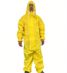 <strong>PPE</strong> TYPE 3 Yellow Color Custom Chemical Protective Clothing Safety Uniform Industrial Workwear <strong>Painters</strong> FR Coverall for Men - Product Image 1