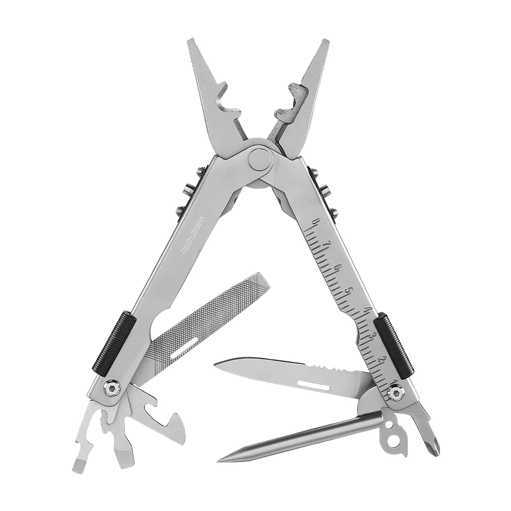 14in1 Stainless Steel Multitool Tactical Folding Pocket Pliers Screwdrivers Knife AWL Multi Tool