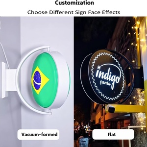 Custom Waterproof Double-Sided 360° Rotating Illuminated Lightbox Signs <b>Advertising</b> <b>Light</b> <b>Box</b> for Cafe Bar Hair Beauty Salon - Product Image 4