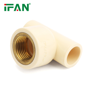 IFAN ASTM2846 todos los tipos de accesorios de CPVC 1/2 "-1" PN16 rosca hembra <span class=keywords><strong>crema</strong></span> en T inserto de latón accesorio de tubería de CPVC - Product Image 6
