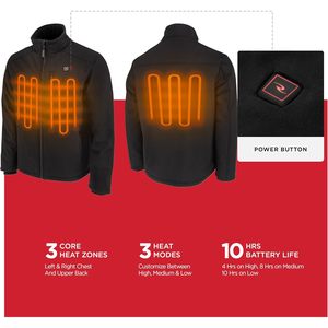 Custom RHG-J100 Men's Heated Soft Shell <b>Jacket</b> With Battery Waterproof Fleece Parka Casual Wear - Product Image 3