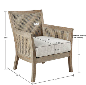 Modern Rattan Tufted Soft Leisure Armchair - Product Image 5