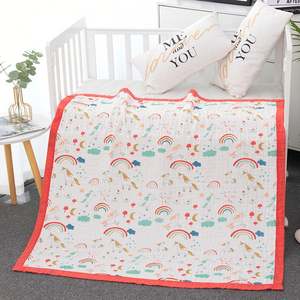 Couverture d'emmaillotage en mousseline 100 % coton de bambou, qualité supérieure, pour nouveau-né, 6 couches, technique de tissage, vente en gros - Product Image 3