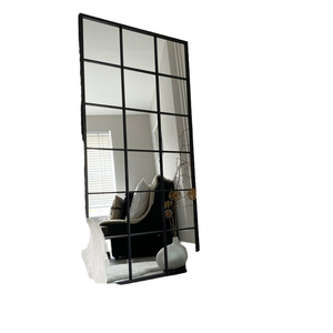<span class=keywords><strong>Espejo</strong></span> de Pared Decorativo Rectangular de Metal y Madera, Color Negro y Dorado, Moderno, Personalizado al por Mayor, Fábrica BSCI, para Hotel - Product Image 1