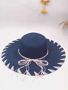 Sombrero Panamá de ala ancha para mujer, sombrero de sol de verano con lazo estilo Bangkok, sombrero de paja plegable de ala ancha para mujer - Product Image 4
