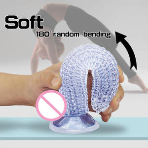 Dildo en PVC en forme de maïs simulé, 20 cm, avec ventouse, en gelée souple, achat en gros - Product Image 3