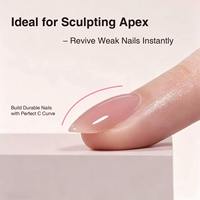 Gel de construction transparent pour ongles, auto-nivelant, UV LED, pour extension d'ongles, marque privée