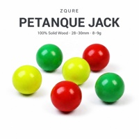 ZQURE Boule de Pétanque Fluorescente Jack Cochonnet 30mm en Bois pour Jeu de Pétanque