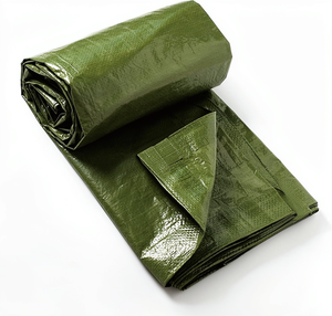 Bâche en tissu brocart enduit vert 6x8 pieds, multi-usages, imperméable, anti-UV, <span class=keywords><strong>toile</strong></span> poly 5 mil pour extérieur - Product Image 1