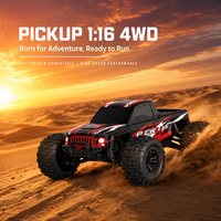 Voiture de course RC 4x4 haute vitesse 1:16 40KM/H pour enfants, portée 50m, contrôle 4 canaux, prête à l'emploi, câble USB, intérieur-extérieur, fonction Suivez-moi
