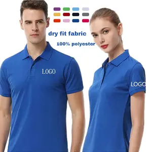 CT19 Wholesale plain blank Custom logo printing Quick dry Fit Golf shirts Design Adults children men' polyester Polo T shirts