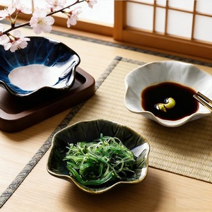 Luxury Japanese Style Plant Pattern Eco-Friendly Ceramic Small Seasoning Dish for Hot <b>Pot</b> and Snacks Wholesale - Product Image 4