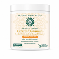 Gummies à la créatine, créatine monohydrate 5g par portion, 75 unités, trio de fruits tropicaux, complément alimentaire en gummies pour la nutrition sportive