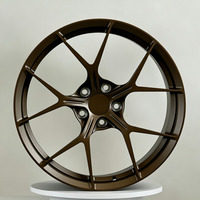 Rines de Aleación de Aluminio Forjado Personalizados de Una Pieza 6061-T6 en Bronce Satinado de 18 19 20 21 Pulgadas 5x114.3 para Tesla Model 3 BMW Sf90 Q5