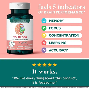 Tabletas de Fosfatidilserina Certificadas de Fábrica, Marca Privada, Nootrópicos Herbales, Suplemento Estimulante Cerebral para Adultos, Cuidado de la Salud - Product Image 4