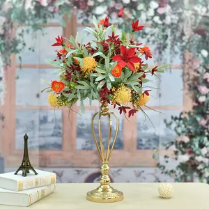 New design silk artificial floral centerpieces for dining table flower arrangement