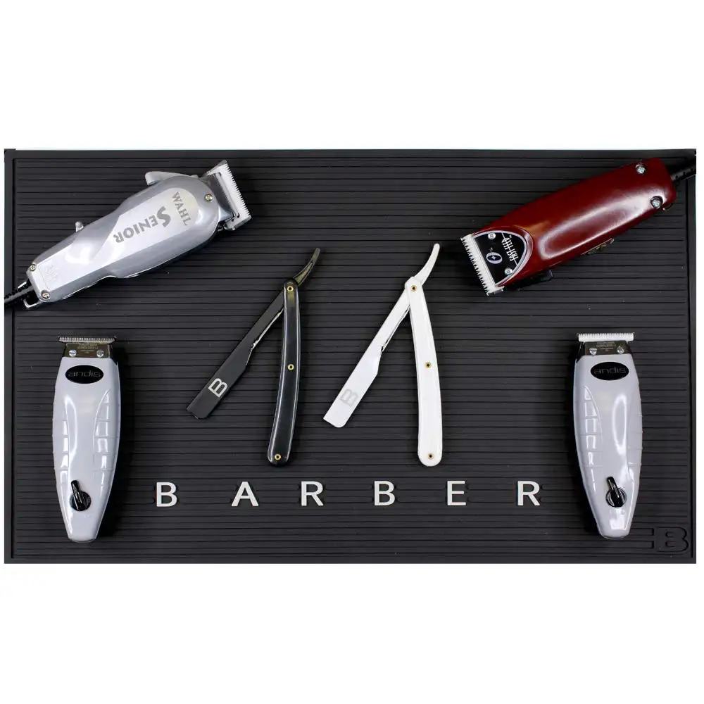 Große Rutschfeste Arbeit Station Barber-Tool Matte Mit Logo Für Clippers