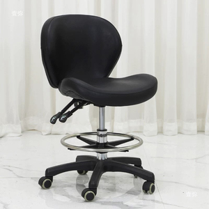 Vente à chaud de chaises en PU marron médical, tabouret de salon, chaises de salon tout usage roulantes à hauteur réglable et antidérapante pour salon de coiffure - Product Image 3