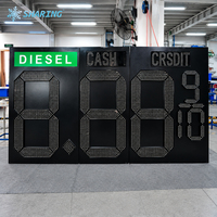 Module de changement de prix LED numérique extérieur personnalisé pour station-service, armoire métallique robuste, panneau d'affichage des prix de carburant