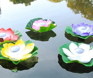 Năng lượng mặt trời Led hoa sen Pond ánh sáng không thấm nước RGB nổi đèn lồng cho hồ bơi vườn IP67 đèn cảnh quan với nổi tính năng - Product Image 2