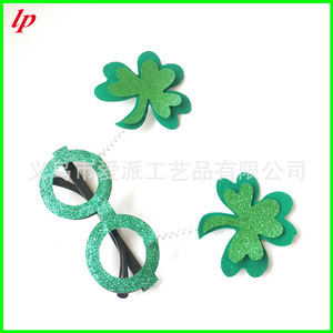 แว่นตาโคลเวอร์สีเขียว อุปกรณ์ประกอบงานปาร์ตี้วันเซนต์แพทริค LPP4575 - Product Image 3