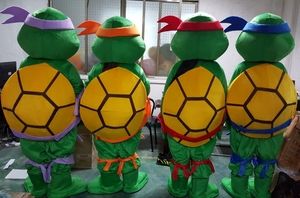 Costume de mascotte de <span class=keywords><strong>tortue</strong></span> <span class=keywords><strong>ninja</strong></span> <span class=keywords><strong>adulte</strong></span> 2025, nouveau, drôle, vert, dessin animé, cosplay d'anime, carnaval, unisexe, en peluche, Noël - Product Image 3